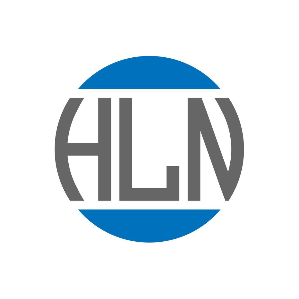 design de logotipo de carta hln em fundo branco. conceito de logotipo de círculo de iniciais criativas hln. design de letras hln. vetor