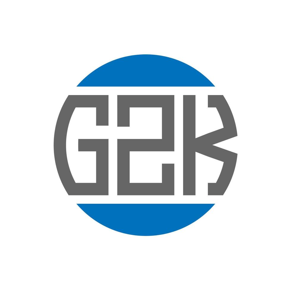 design do logotipo da letra gzk em fundo branco. gzk iniciais criativas circundam o conceito de logotipo. design de letras gzk. vetor