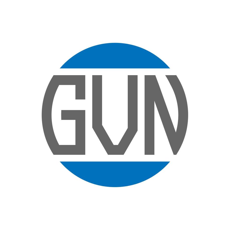 design do logotipo da carta gvn em fundo branco. conceito de logotipo de círculo de iniciais criativas gvn. design de letras gvn. vetor