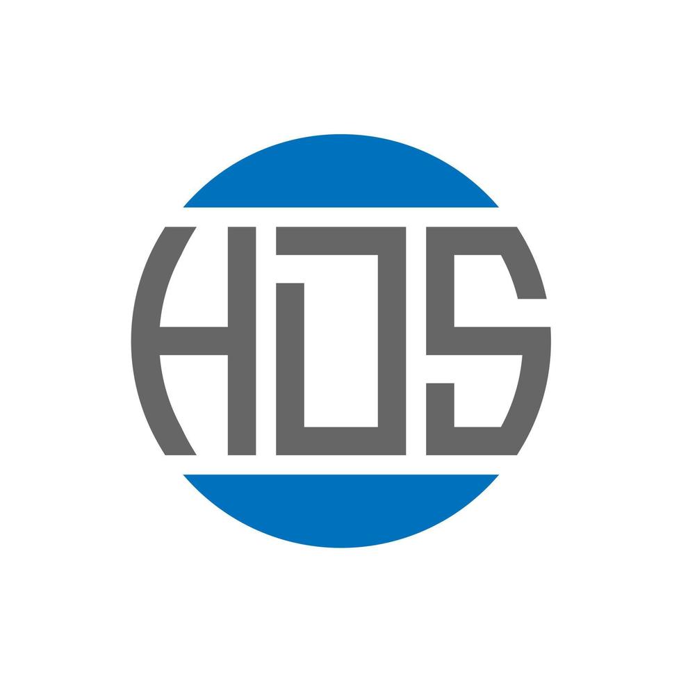 design de logotipo de carta hds em fundo branco. conceito de logotipo de círculo de iniciais criativas hds. design de letras hds. vetor