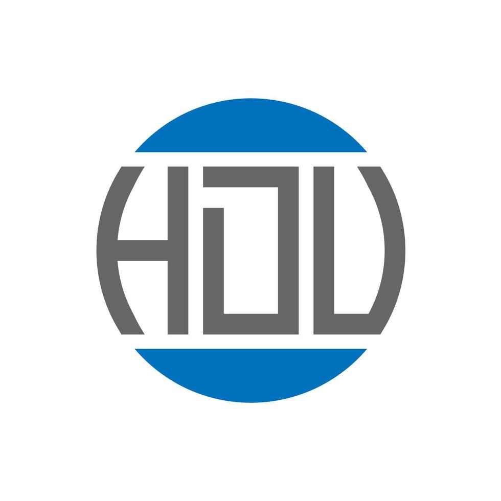 design do logotipo da carta hdu em fundo branco. conceito de logotipo de círculo de iniciais criativas hdu. design de letras hdu. vetor