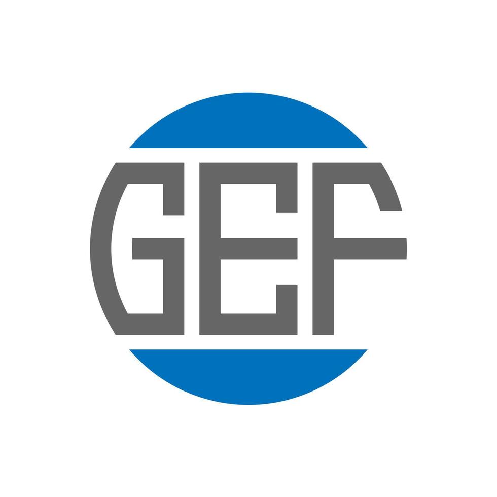 design de logotipo de carta gef em fundo branco. gef iniciais criativas círculo conceito de logotipo. design de letras gef. vetor