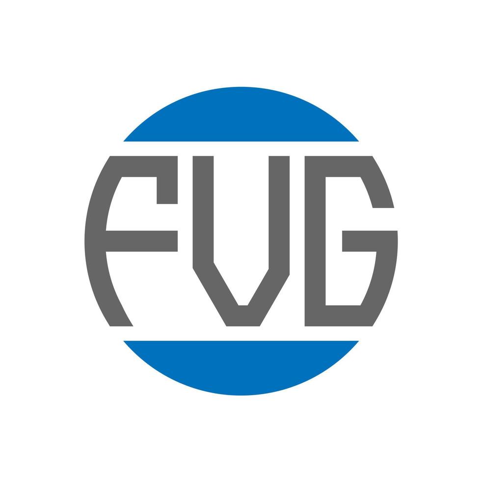 design do logotipo da carta fvg em fundo branco. conceito de logotipo de círculo de iniciais criativas fvg. design de letras fvg. vetor
