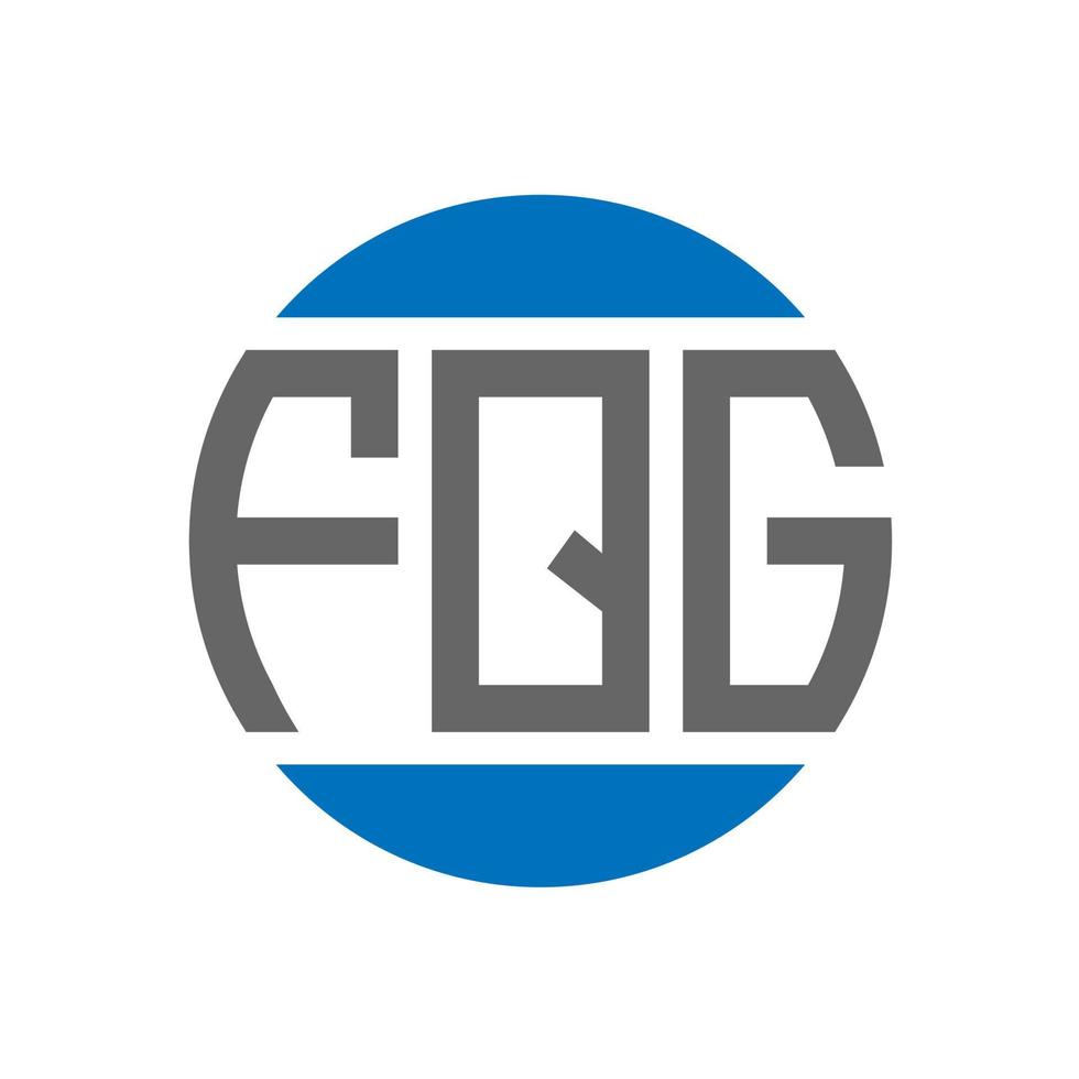 design de logotipo de carta fqg em fundo branco. conceito de logotipo de círculo de iniciais criativas fqg. design de letras fqg. vetor