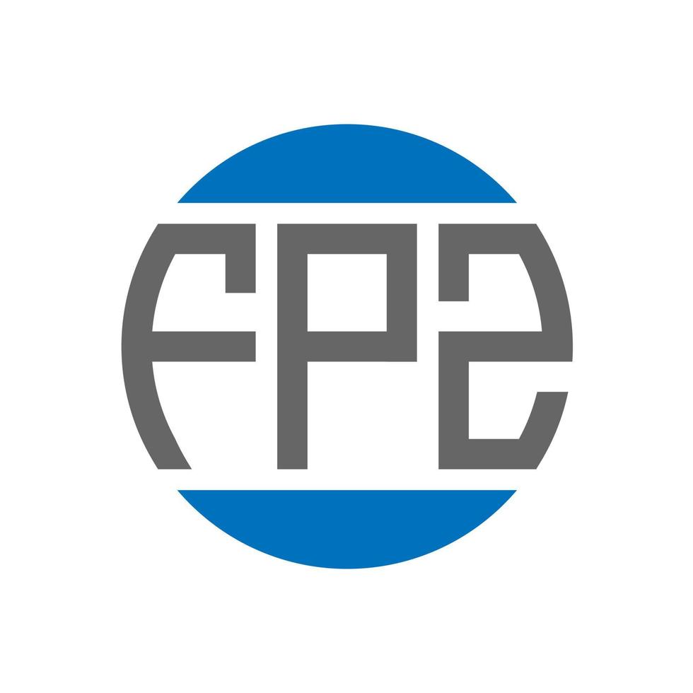 design de logotipo de carta fpz em fundo branco. fpz iniciais criativas circundam o conceito de logotipo. design de letras fpz. vetor