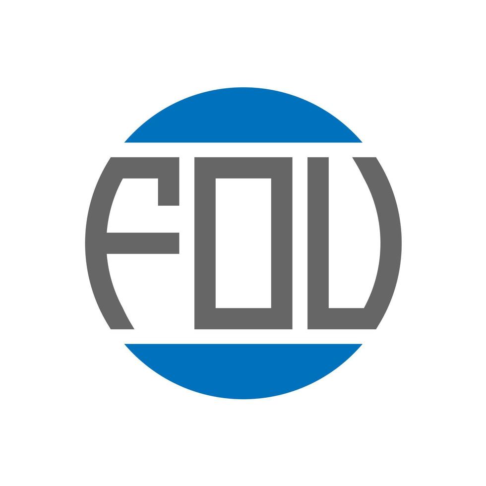 design do logotipo da letra fov em fundo branco. conceito de logotipo de círculo de iniciais criativas fov. design de letras fov. vetor