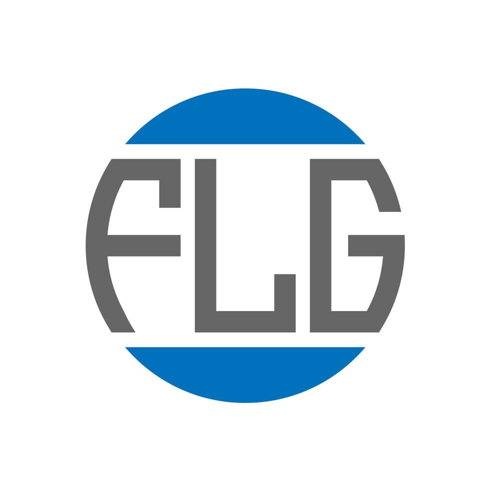 design de logotipo de carta flg em fundo branco. flg iniciais criativas círculo conceito de logotipo. projeto de letra flg. vetor