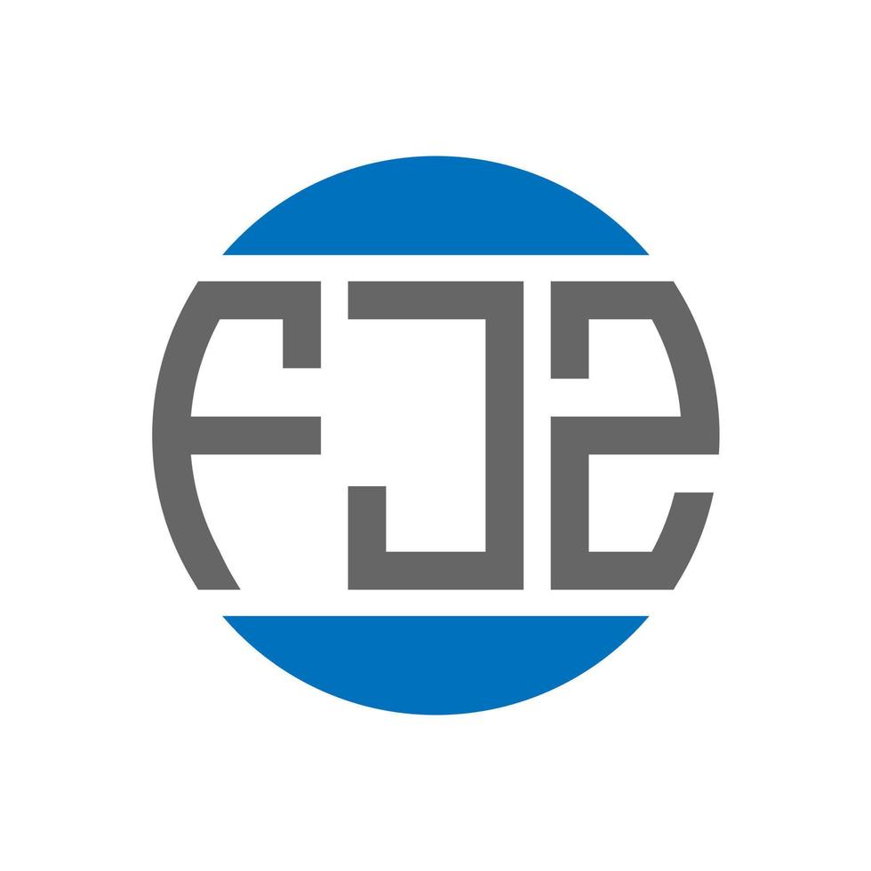 design do logotipo da letra fjz em fundo branco. fjz iniciais criativas circundam o conceito de logotipo. design de letras fjz. vetor