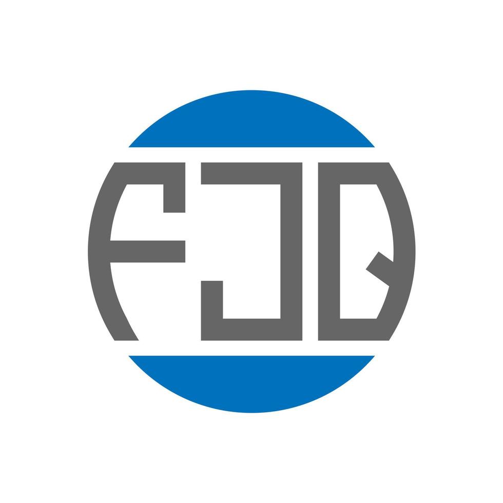 design do logotipo da letra fjq em fundo branco. fjq iniciais criativas circundam o conceito de logotipo. design de letras fjq. vetor