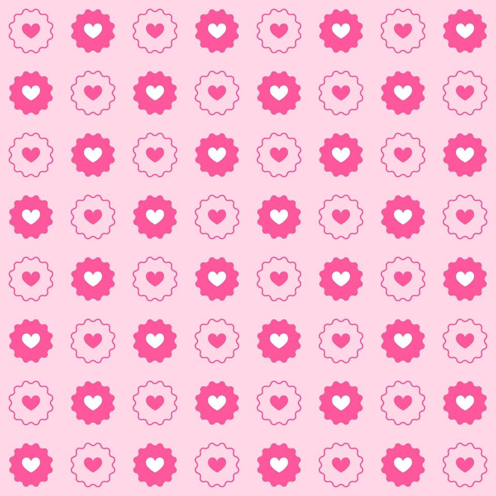 corações rosa simples vector.seamless amor coração design de fundo vector. padrão perfeito no dia dos namorados. a textura perfeita com hart. vetor