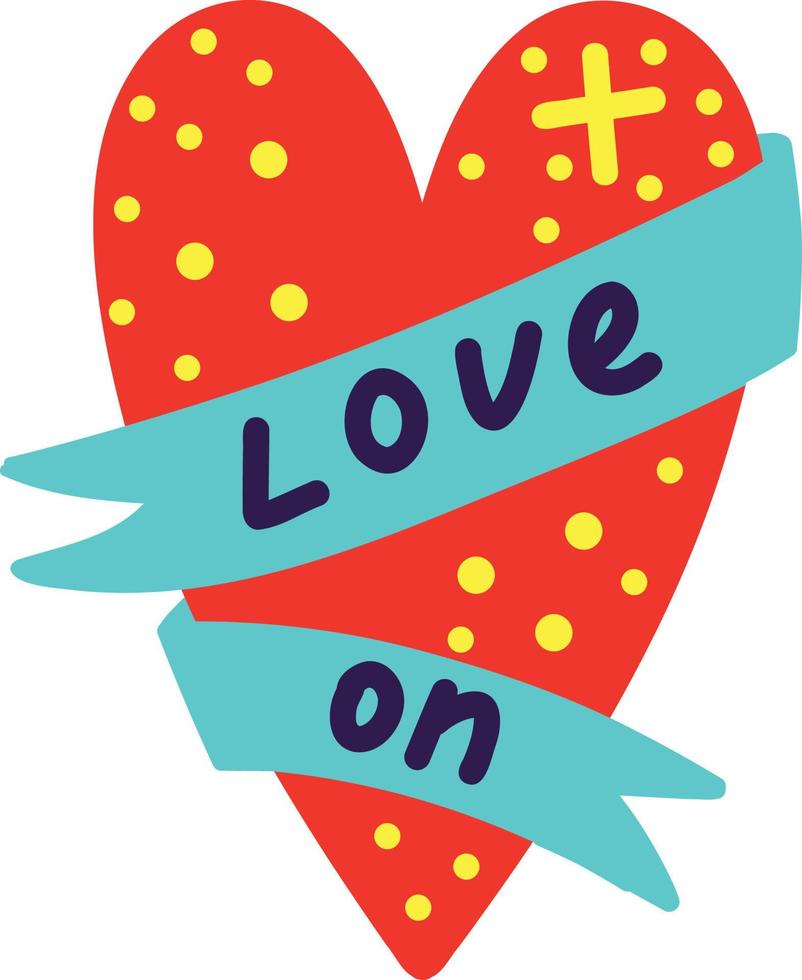 cartão de dia dos namorados com dois corações em estilo doodle moderno vetor