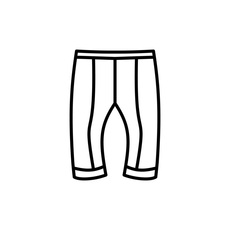 contorno, ícone de calças de vetor simples isolado no fundo branco.