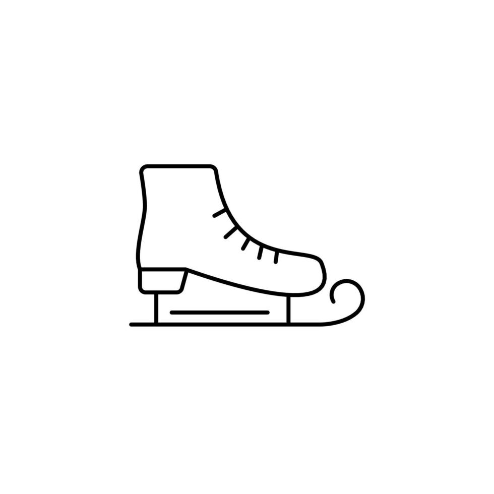 design de ilustração vetorial de ícone de estilo de linha de skate de hóquei vetor