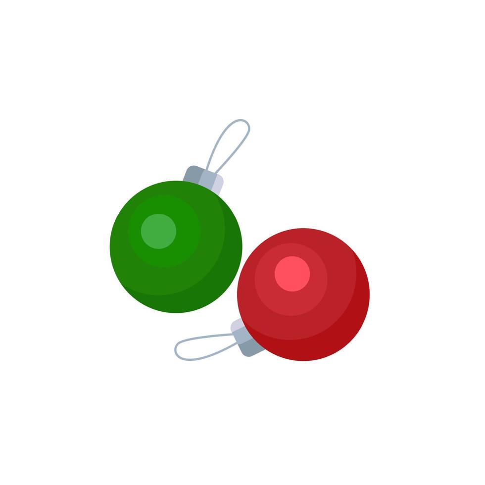 decorações da árvore de natal isoladas no conjunto de ilustração vetorial de fundo branco. férias de inverno e conceito de celebrações. bolas, estrela, decoração de gelo. vetor