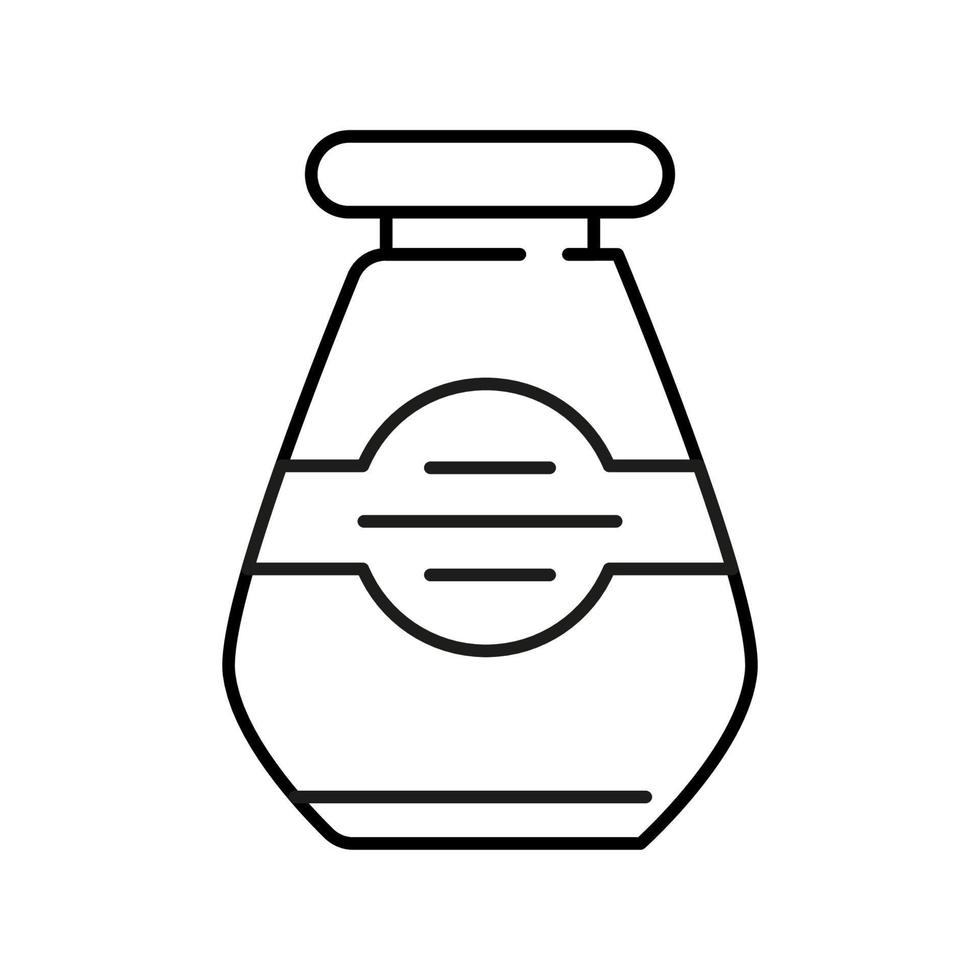 delineie o ícone de frasco de refeição de vetor isolado no fundo branco.
