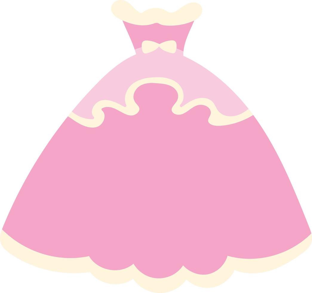 vestido rosa princesa vetor
