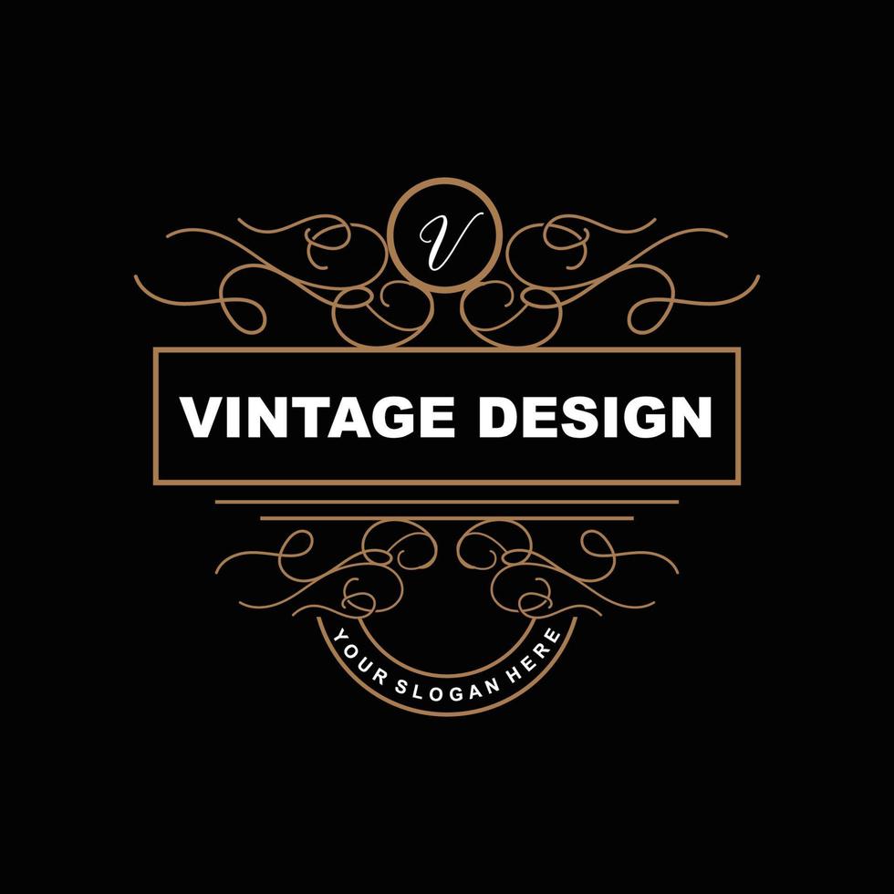 design vintage retrô, logotipo de ornamento vetorial minimalista luxuoso, com estilo mandala e batik, ilustração de marca de produto, convite, banner, moda vetor