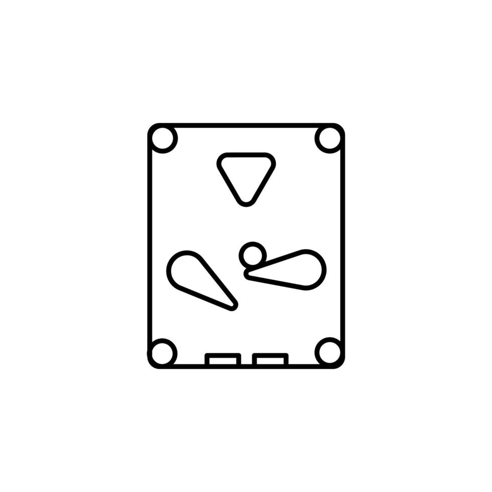 pinball, fliperama, ícone do jogo. em fundo branco. ícone do jogo fliperama vetor