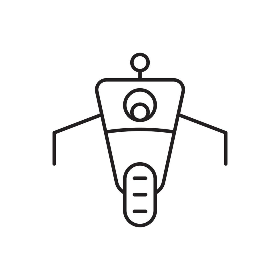 robô, ícone do carro - vetor. inteligência artificial em fundo branco vetor