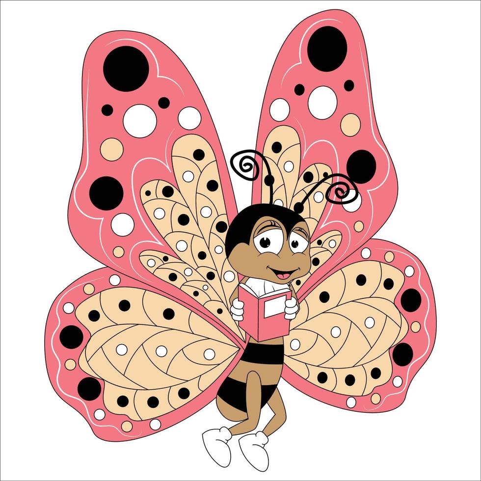 gráfico de desenho animado animal borboleta vetor