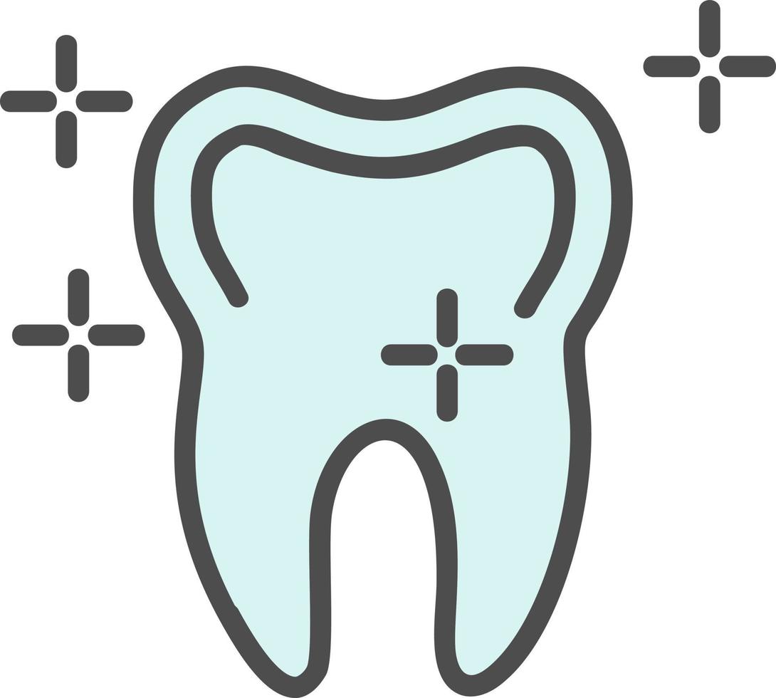 ícone de vetor de dente fresco