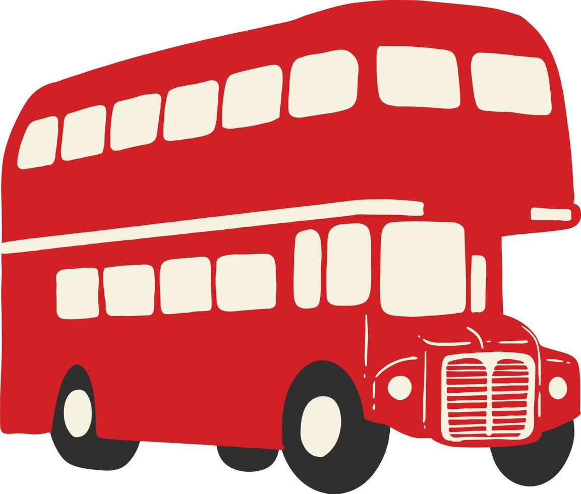 ilustração de ônibus de dois andares vetor