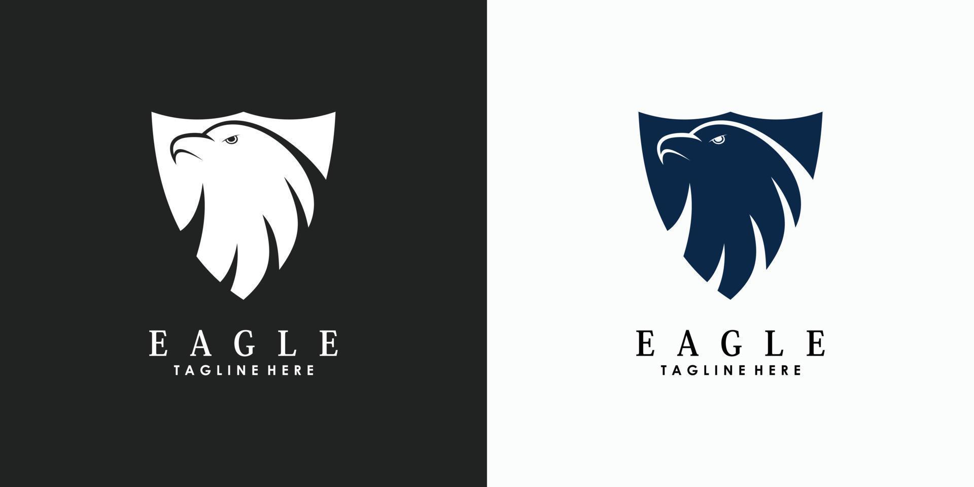 resumo de design de logotipo de cabeça de águia com conceito criativo vetor