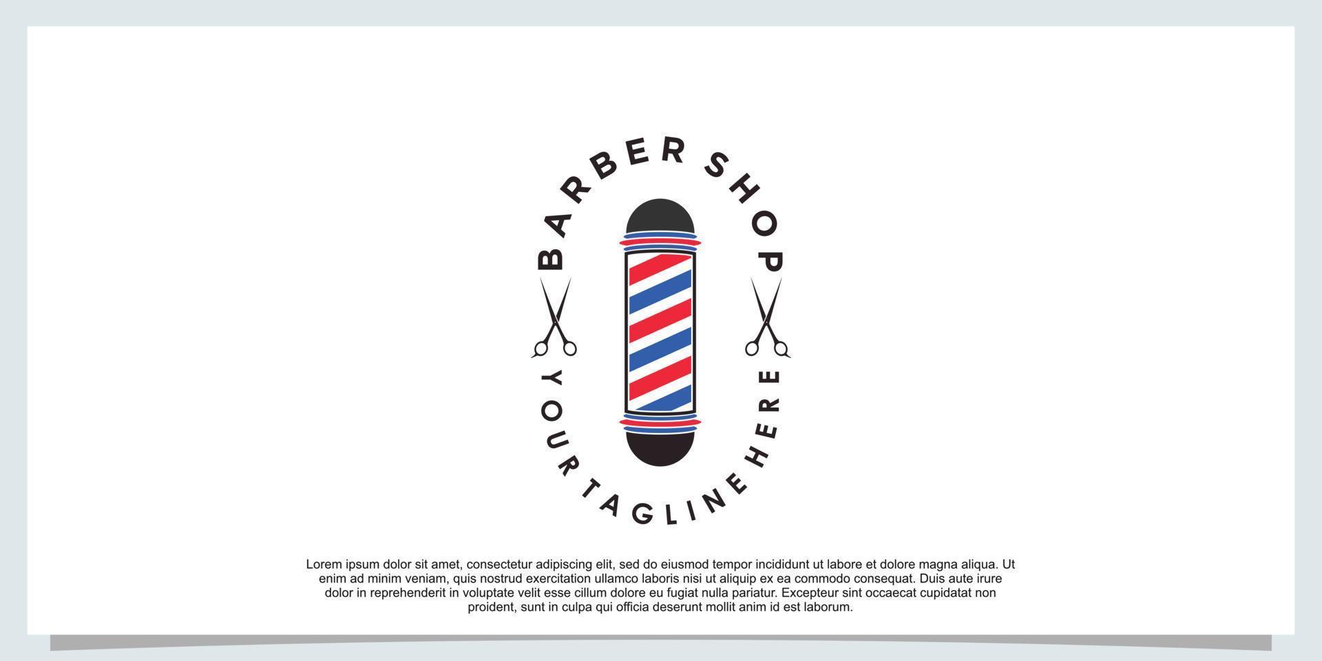 modelo de design de logotipo de barbearia vetor
