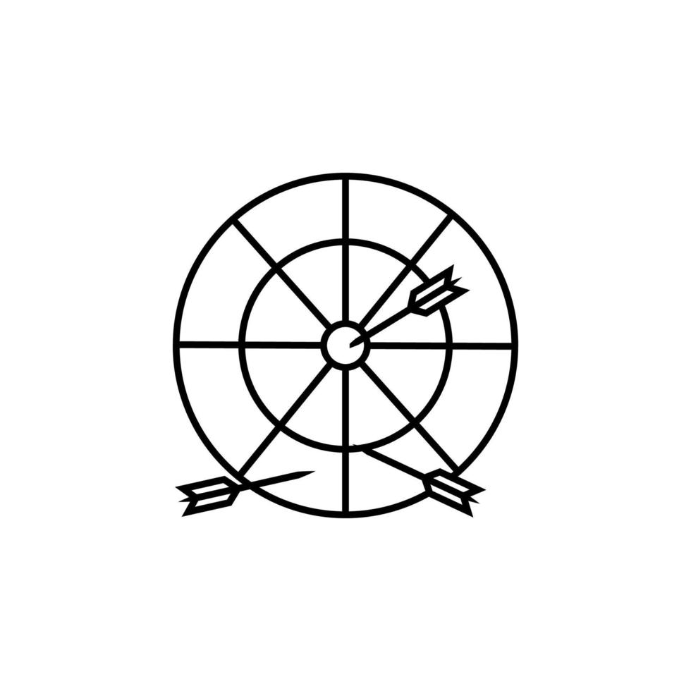 alvo de dardos, alvo, ícone de círculo. em fundo branco. ícone de círculo de alvo de dardos vetor