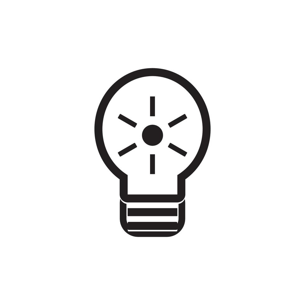 a lâmpada está cheia de ideias criativas, pensamento analítico. vetor de ícone de lâmpada. ideia de símbolo de ilustração.