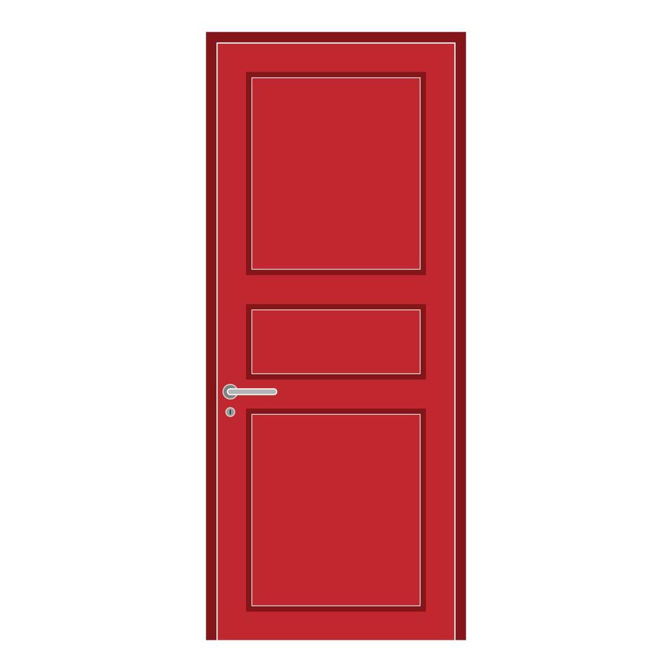 ilustração da porta vermelha. vetor eps10.