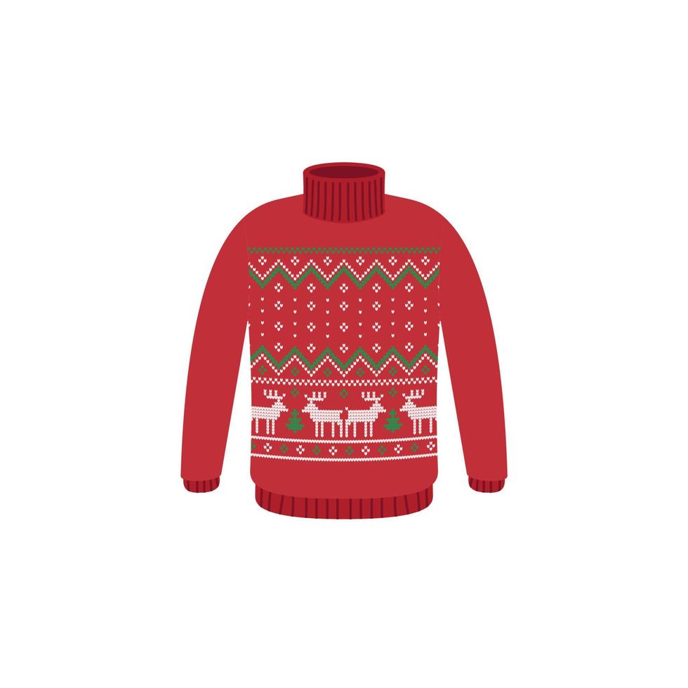vector suéteres feios para festa de natal. jumpers de malha com padrões de inverno esp