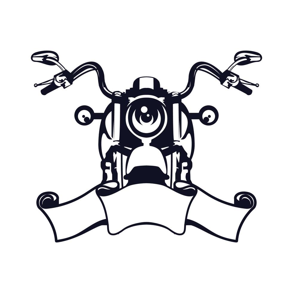 gráficos de logotipo de motocicleta monocromático retrô. ilustração em vetor de camiseta.