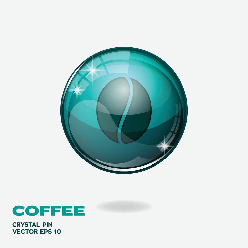 botões 3d de café vetor