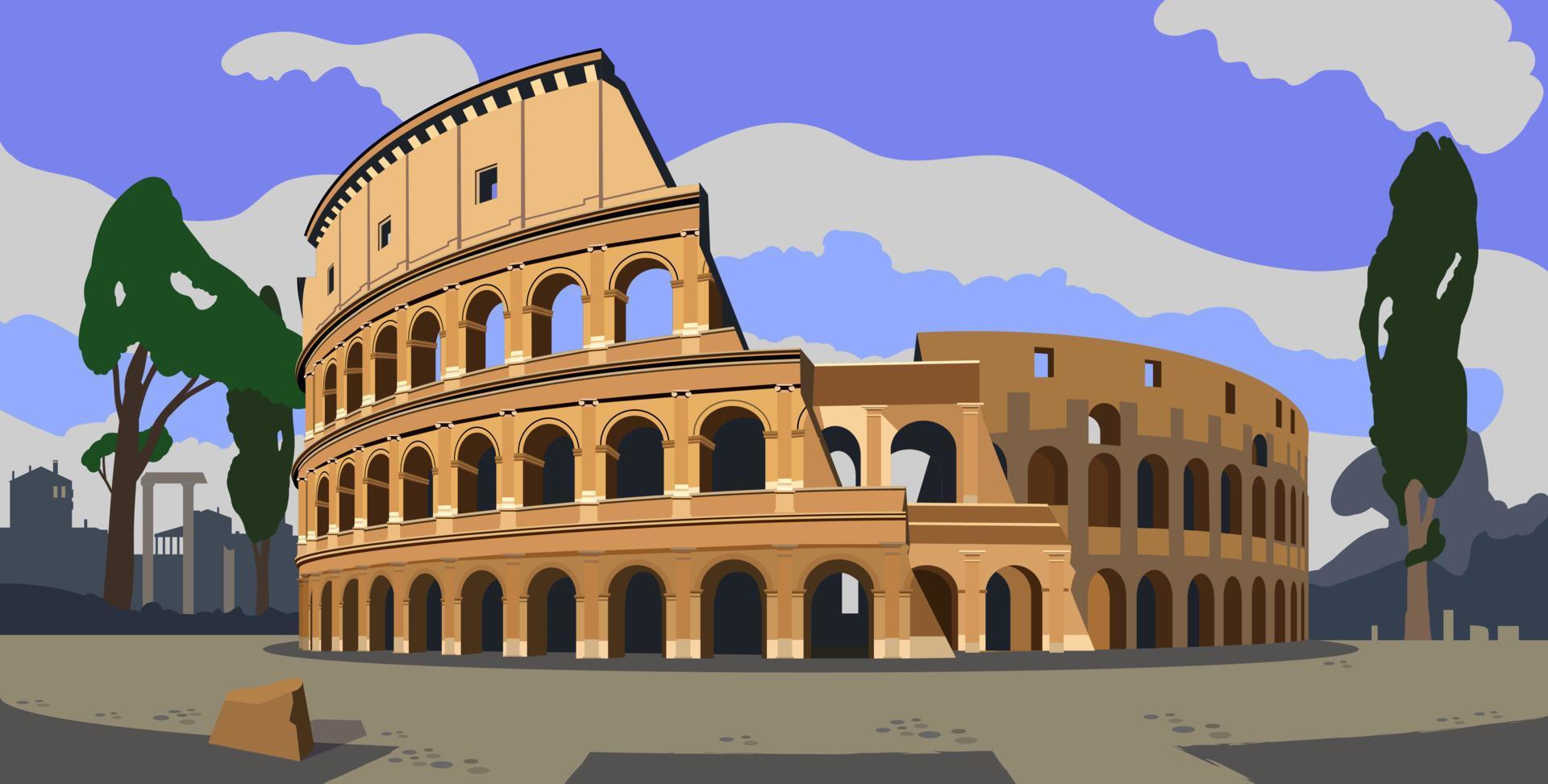 Roma. Coliseu. vetor. vetor