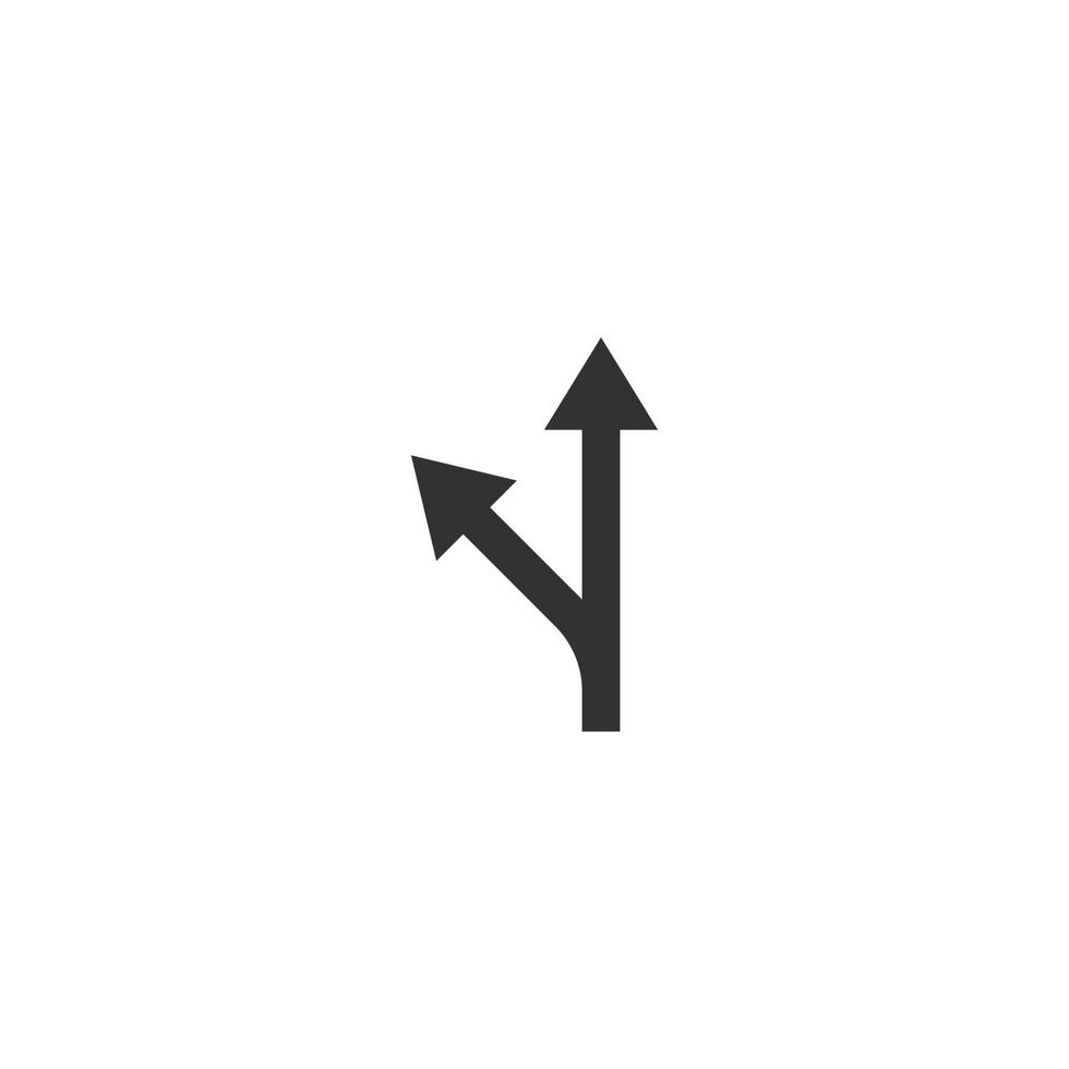 ilustração de ícone de vetor de sinal de direção de caminho