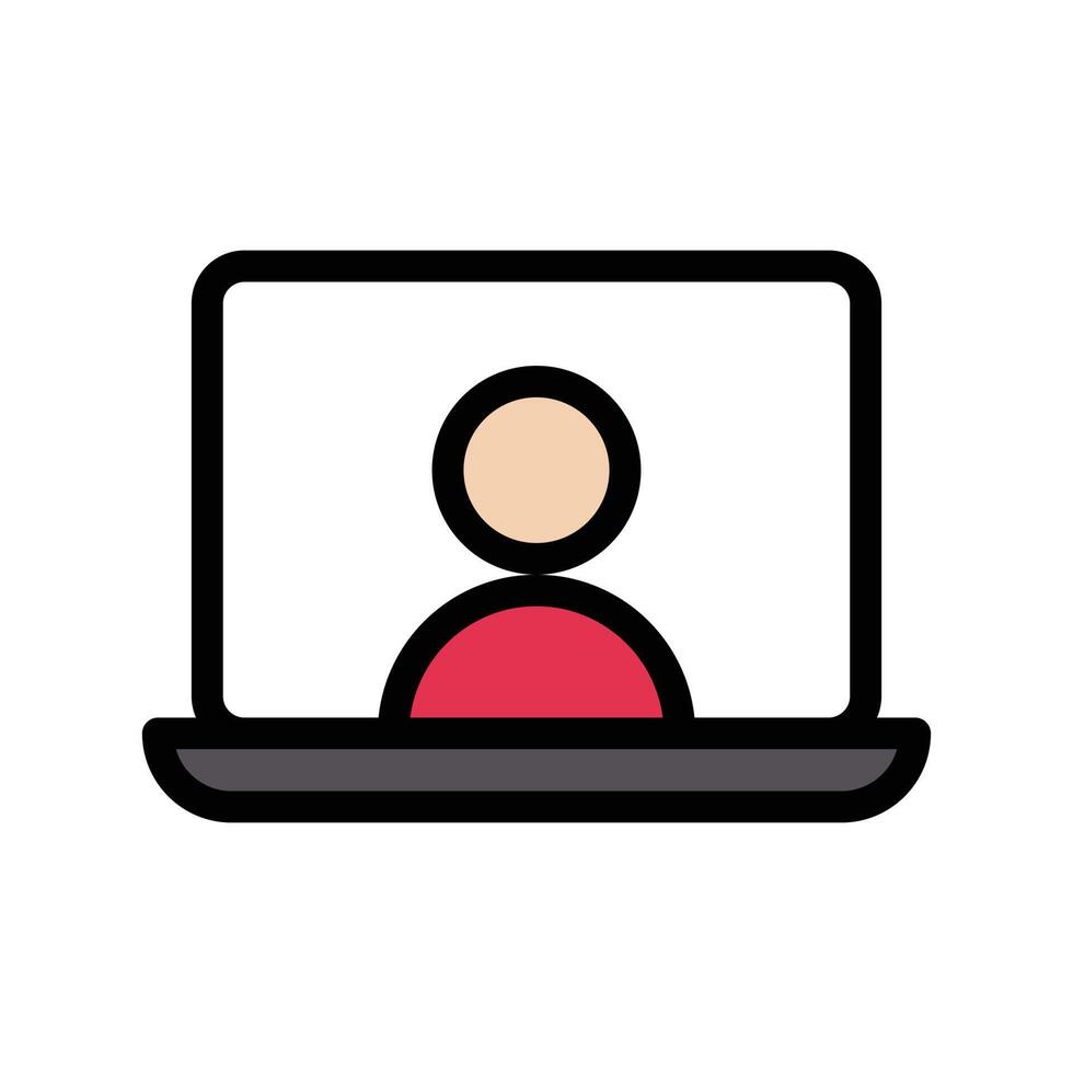 ilustração vetorial de perfil de laptop em um icons.vector de qualidade background.premium para conceito e design gráfico. vetor