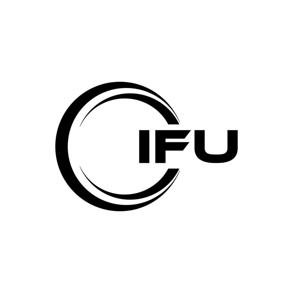 design de logotipo de carta ifu na ilustração. logotipo vetorial, desenhos de caligrafia para logotipo, pôster, convite, etc. vetor