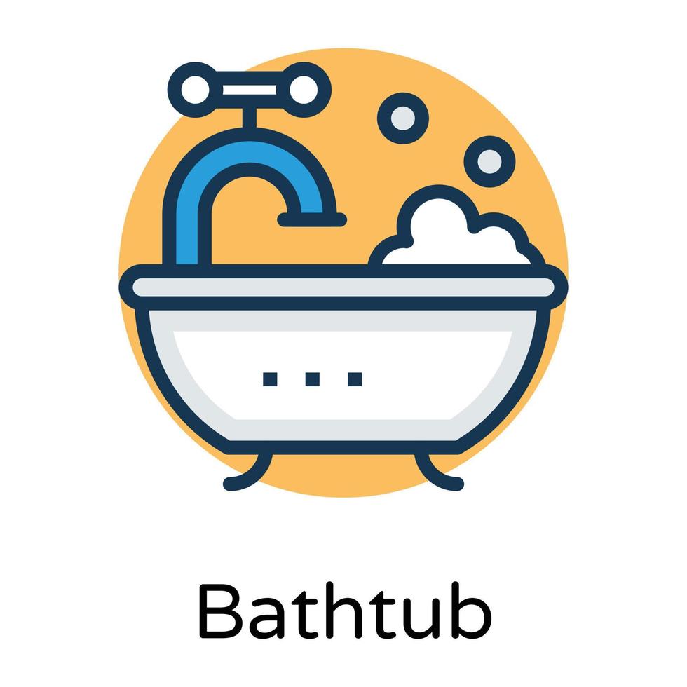 conceitos de banheira modernos vetor