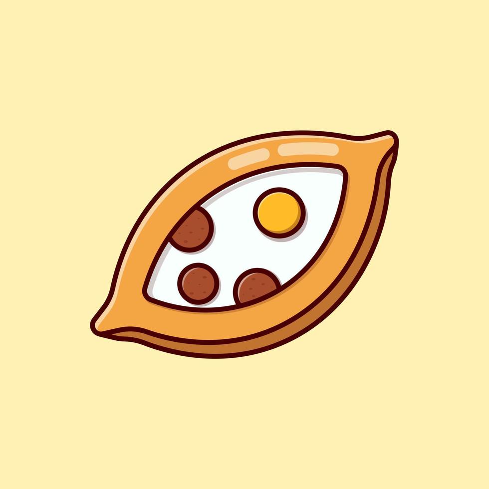 ilustração do ícone do vetor dos desenhos animados de comida pide