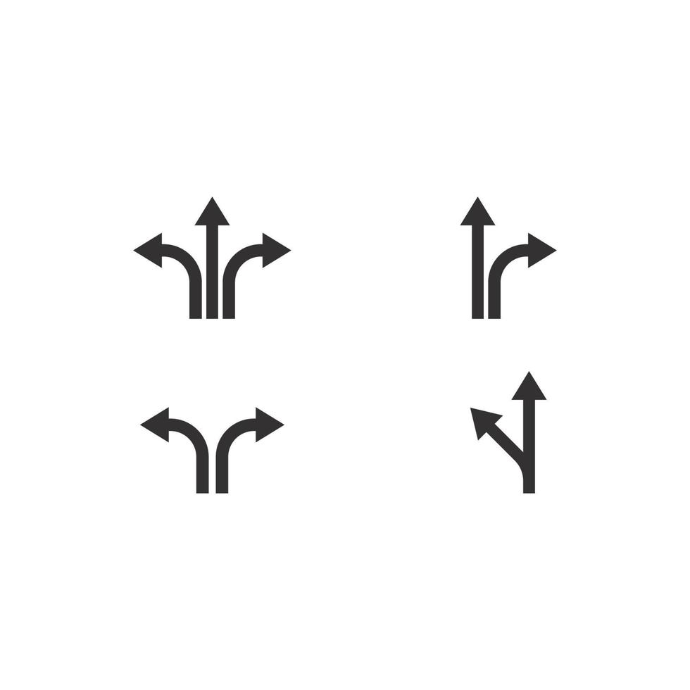 ilustração de ícone de vetor de sinal de direção de caminho