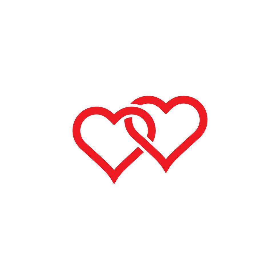 design de ilustração de ícone de vetor de logotipo de amor