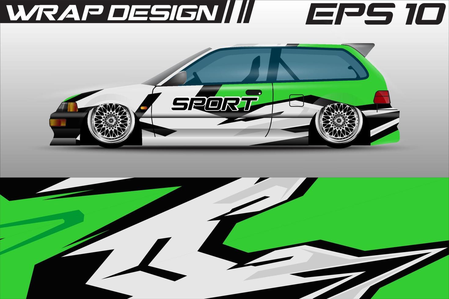 vetor de design de embrulho de carro de corrida. design de kit de fundo de corrida de motivo gráfico grunge abstrato para veículo premium, carro de corrida, rali, aventura e embalagem de libré vetorial