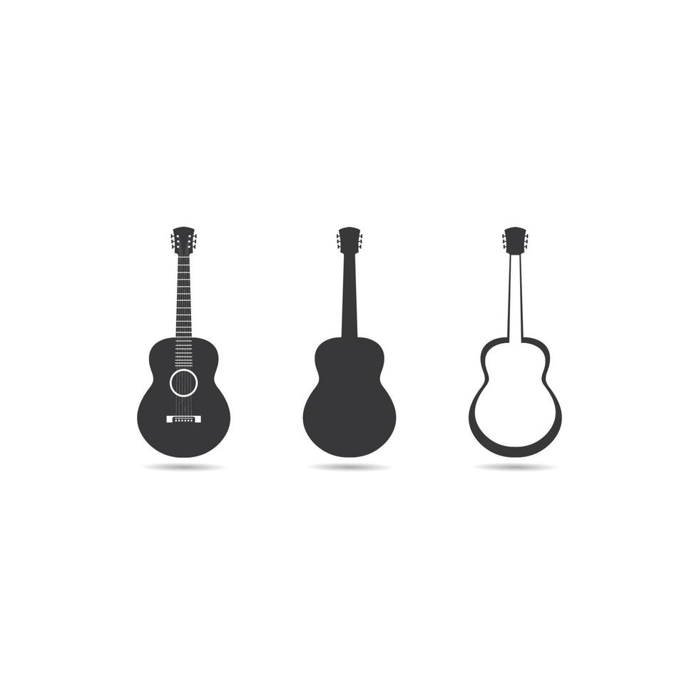 ilustração de ícone de vetor de modelo de logotipo de guitarra