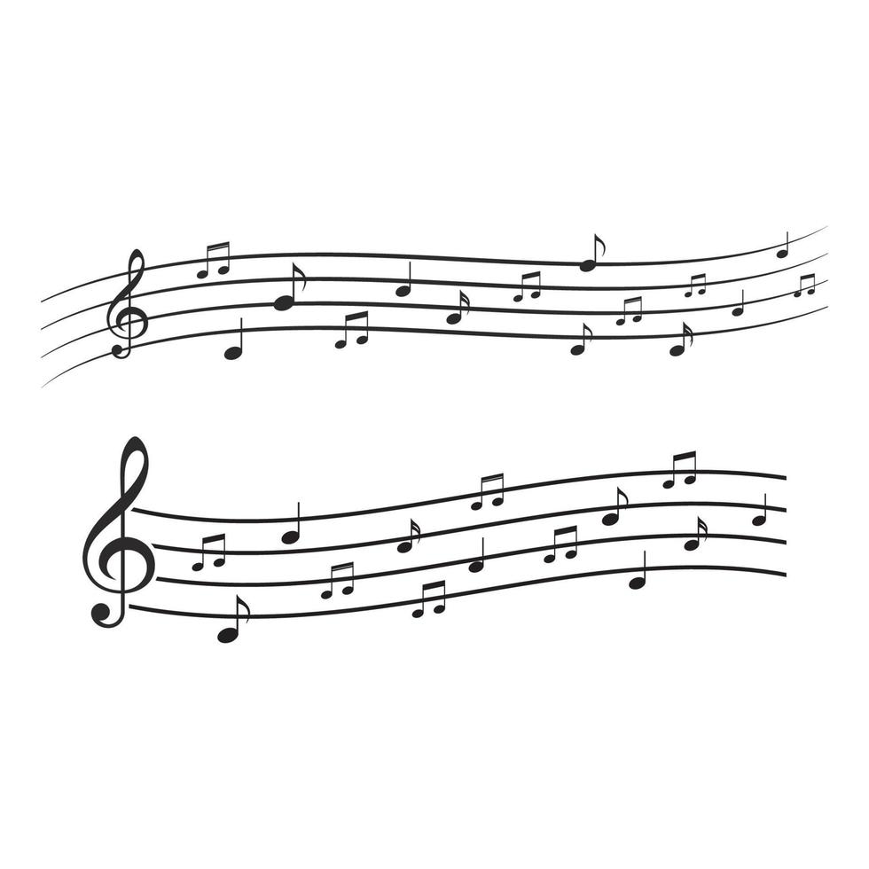modelo de ilustração vetorial de nota musical vetor