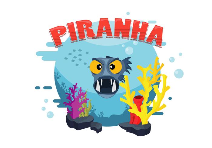 piranha vector ilustração