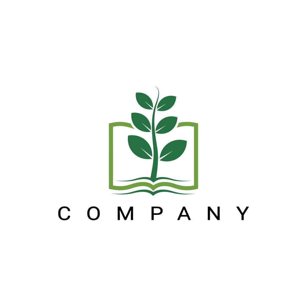 logotipo de crescimento de aprendizado, logotipo para empresa de aprendizado ou educação vetor