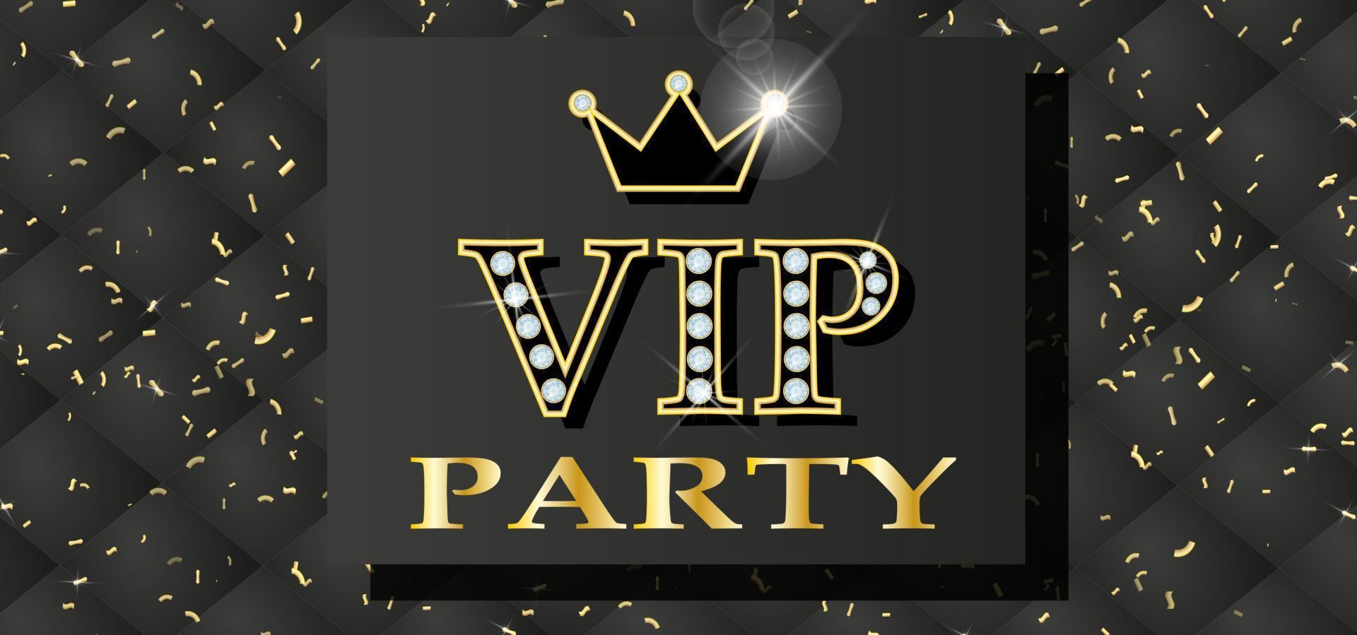 banner de festa vip vetor