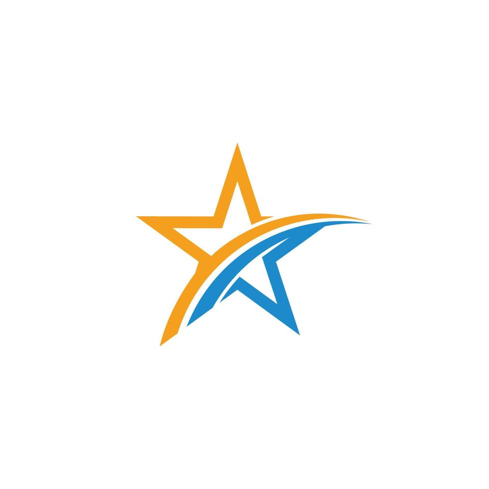 vetor de design colorido geométrico de movimento estelar adequado para o logotipo de produto da empresa global