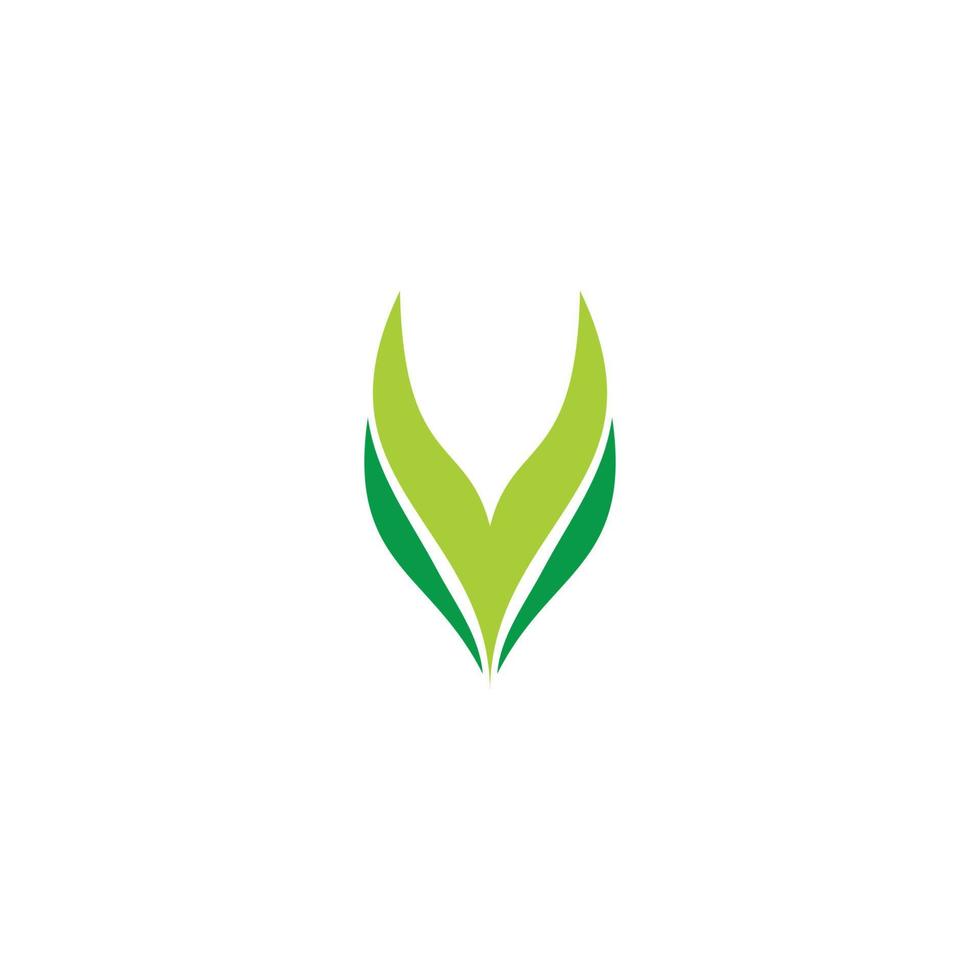 letra v aquascape planta símbolo logotipo vetor